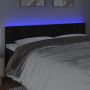 Galvūgalis su LED, juodos spalvos, 180x5x78/88cm, aksomas