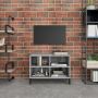 TV spintelė su metalinėmis kojelėmis, pilka, 69,5x30x50cm