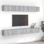 TV spintelės, 8vnt., pilkos ąžuolo, 60x30x30cm, mediena