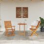 Sulankstomas bistro rinkinys 3 pcs Ruda Kietos akacijos mediena