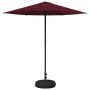 Sodo skėtis 230 x 230 cm Poliesteris Stačiakampio Bordo raudona