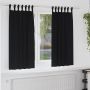 Užuolaidos su žiedais, blokuojančios šviesą 2 pcs Juoda