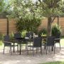 Sodo valgomojo komplektas 7 pcs Juoda Miltelinis plienas