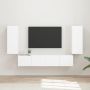 TV sieninio kabineto komplektas 4 pcs Balta Apdirbta mediena