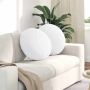 Sėdynių pagalvėlės 2 pcs Balta Ø50 x 19 cm audinys