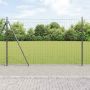 Tvora su stulpais Pilka 1,5 x 10 m Plienas ir PVC