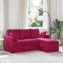 Sofa Vyno raudona 198 x 134 x 80 cm Aksomas