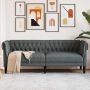 Sofa Tamsiai pilka 201,5 x 74,5 x 74,5 cm Poliesteris