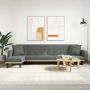 L formos sofa-lova, tamsiai pilka, 275x140x70cm, audinys