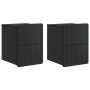 Sieninis naktinis staliukas 2 pcs Juoda 33 x 34,5 x 43 cm