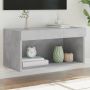 TV spintelė su LED lemputėmis, betono pilka, 60x30x30cm