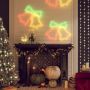 Kalėdinės dekoracijos varpeliai su 72 LED, 3vnt., 50x56cm