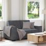 Dvivietė sofa, tamsiai pilka, 160x78x84 cm, aksomas