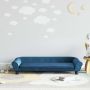 Vaikiška sofa, mėlynos spalvos, 100x50x26cm, aksomas