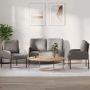 Sofų komplektai su pagalve 3 pcs Taupe 115 x 56 x 80 cm fanera
