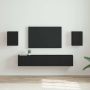 TV sieninė spintelė 2 pcs Juoda 30 x 31 x 40 cm