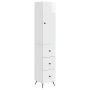 Spintelė 2 pcs Itin blizgi balta 34,5 x 34,5 x 90 cm