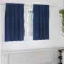 Užtemdymo užuolaidos 2 pcs Tamsiai mėlyna 140 x 140 cm Aksomas