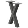 Kavos staliuko kojelės, 2 vnt., antracito spalvos, 37x(30-31) cm, plienas