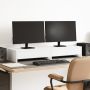 Monitoriaus stovas su stalčiais, baltas, 100x27x15 cm, inžinerinė mediena