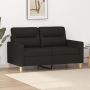 Dvivietė sofa, juodos spalvos, 120cm, audinys