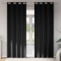 Užuolaidos su žiedais, blokuojančios šviesą 2 pcs Juoda