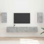 TV spintelių komplektas 5 pcs Betono pilka Apdirbta mediena