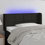 Galvūgalis su LED, juodos spalvos, 83x16x78/88cm, audinys