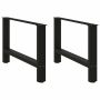 Kavos staliuko kojelės, juodos, 2 vnt., 70x(42-43) cm, plienas