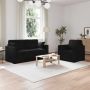 Sofos komplektas 2 pcs Juoda 158 x 78 x 80 cm Aksomas