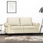 Dvivietė sofa, kreminės spalvos, 120cm, dirbtinė oda