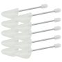 Batų kurpaliai, 5 poros, baltos spalvos, plastikas, EU 35–38