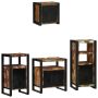 Vonios baldų rinkinys su stalčių 4 pcs Kietas atkurtas medis