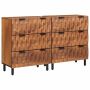 Kabalas 2 pcs Akacijos ruda apdaila 60 x 33 x 75 cm
