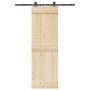 Stumdomų durų įrangos rinkinys, juodos sp., 152,5cm, plienas