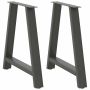 Valgomojo stalo kojos, 2 vnt., antracito spalvos, 80x(72-73) cm, plienas, A formos