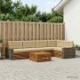 Lauko sofos komplektas 6 pcs Natūralus ir bežinis