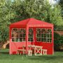 Šventinės palapinės šoninė siena 2 pcs 200 x 195 cm Raudona