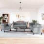 Svetainės sofa 3 pcs Šviesiai pilka audinys