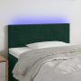Galvūgalis su LED, tamsiai žalias, 100x5x78/88cm, aksomas