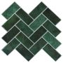 Žuvies kaulo plytelė 50 pcs Tamsiai žalia 30 x 30 cm