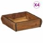 Padėklas 4 pcs Ruda 29 x 31 x 10 cm Kietas atkurtas medis