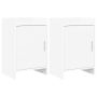Naktiniai staliukai 2 pcs Balta 40 x 30 x 60 cm