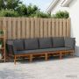 4 pcs Sodo poilsio komplektas Natūrali