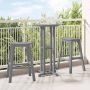 Baro taburetė 2 pcs Šviesiai pilka 52 x 43 x 73,5 cm HDPE