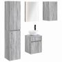 Vonios spintos komplektas 5 pcs Pilka Sonoma