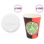 popieriniai kavos puodeliai su dangteliais 1000 vnt 4oz 100ml