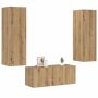 3 dalių sieninis televizoriaus spintelės komplektas Artisan Oak