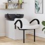 Šampūno kėdė Balta ir juoda 63 x 141 x 92 cm PVC