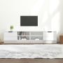 TV spintelės, 2vnt., baltos, 80x35x36,5cm, mediena, blizgios
